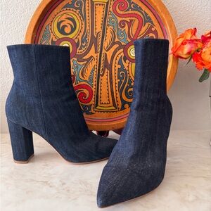 Gianvito Rossi - Italian Dark Denim Heeled Boots